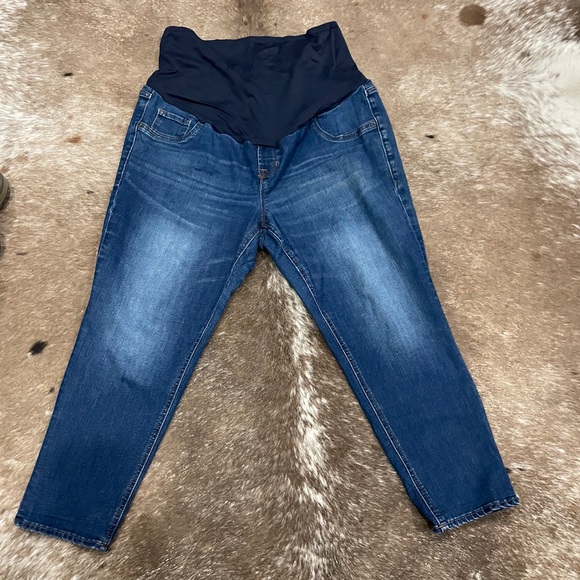 Motherhood / Old Navy Maternity Denim Jeans Pregnancy Bundle Size L/16 - Picture 7 of 12